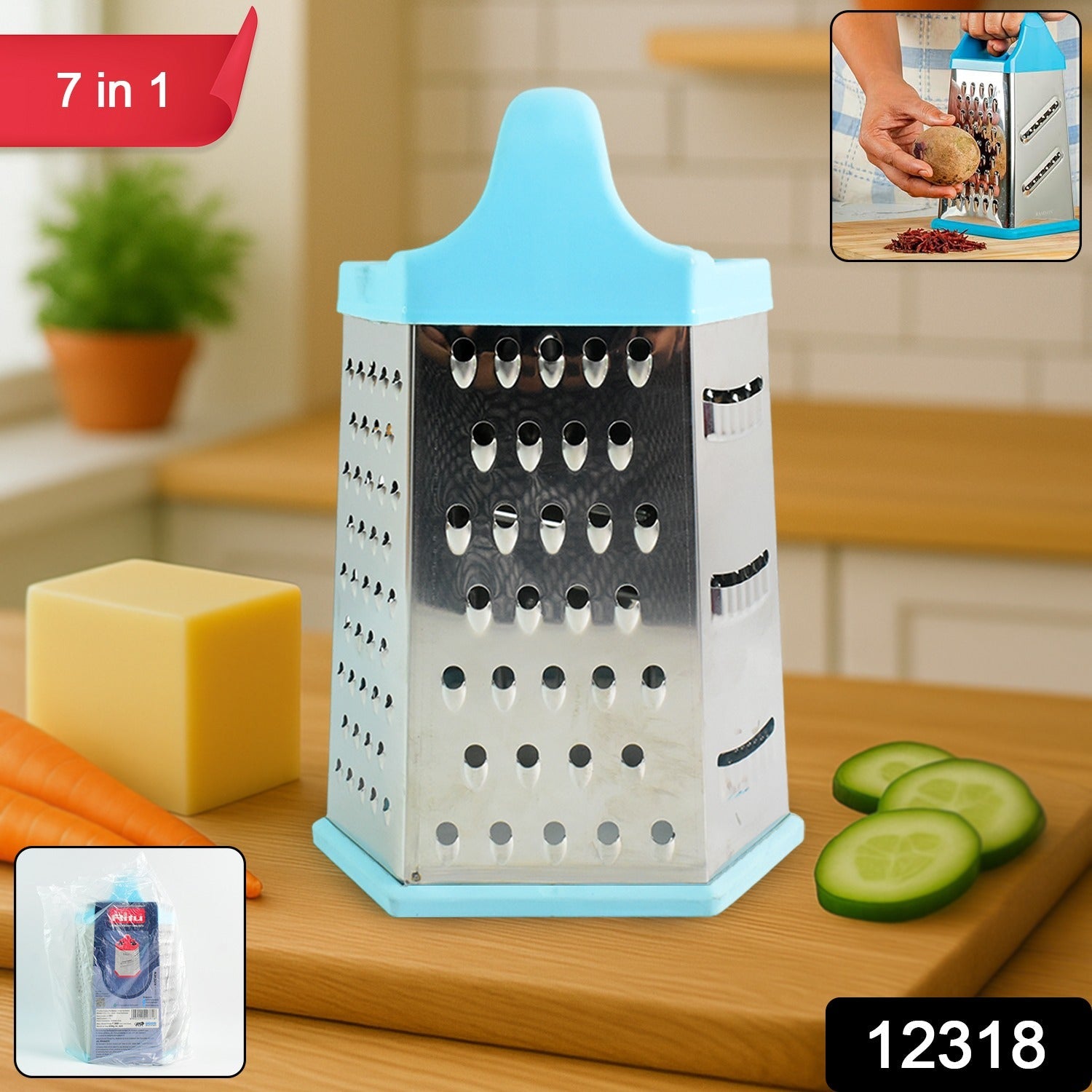 Ritu Multi-Sided Kitchen Grater – Heavy Duty Ritu Multi-Sided Kitchen Grater – Heavy Duty